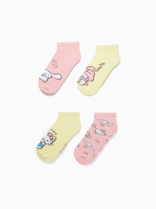 Pack de 4 pares de calcetines tobilleros con Hello Kitty - Kiabi