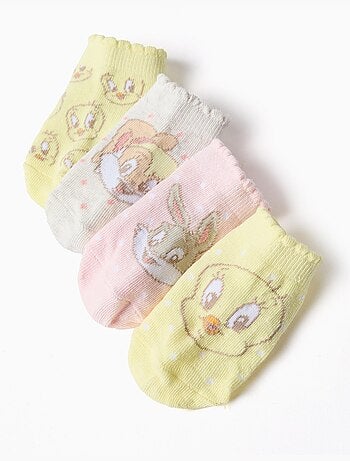 Pack de 4 pares de calcetines tobilleros Looney Tunes