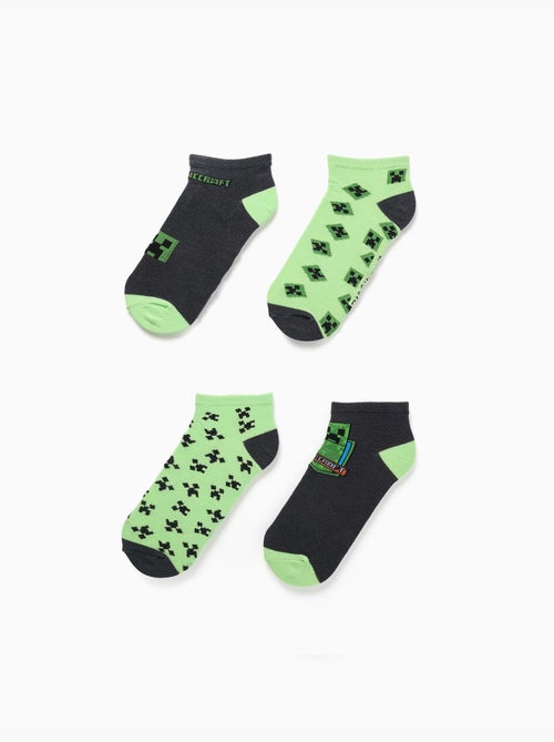Pack de 4 pares de calcetines tobilleros Minecraft - Kiabi