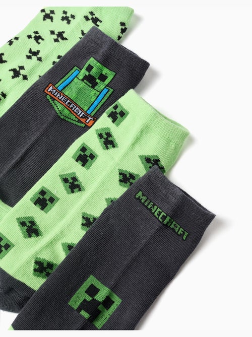 Pack de 4 pares de calcetines tobilleros Minecraft - Kiabi