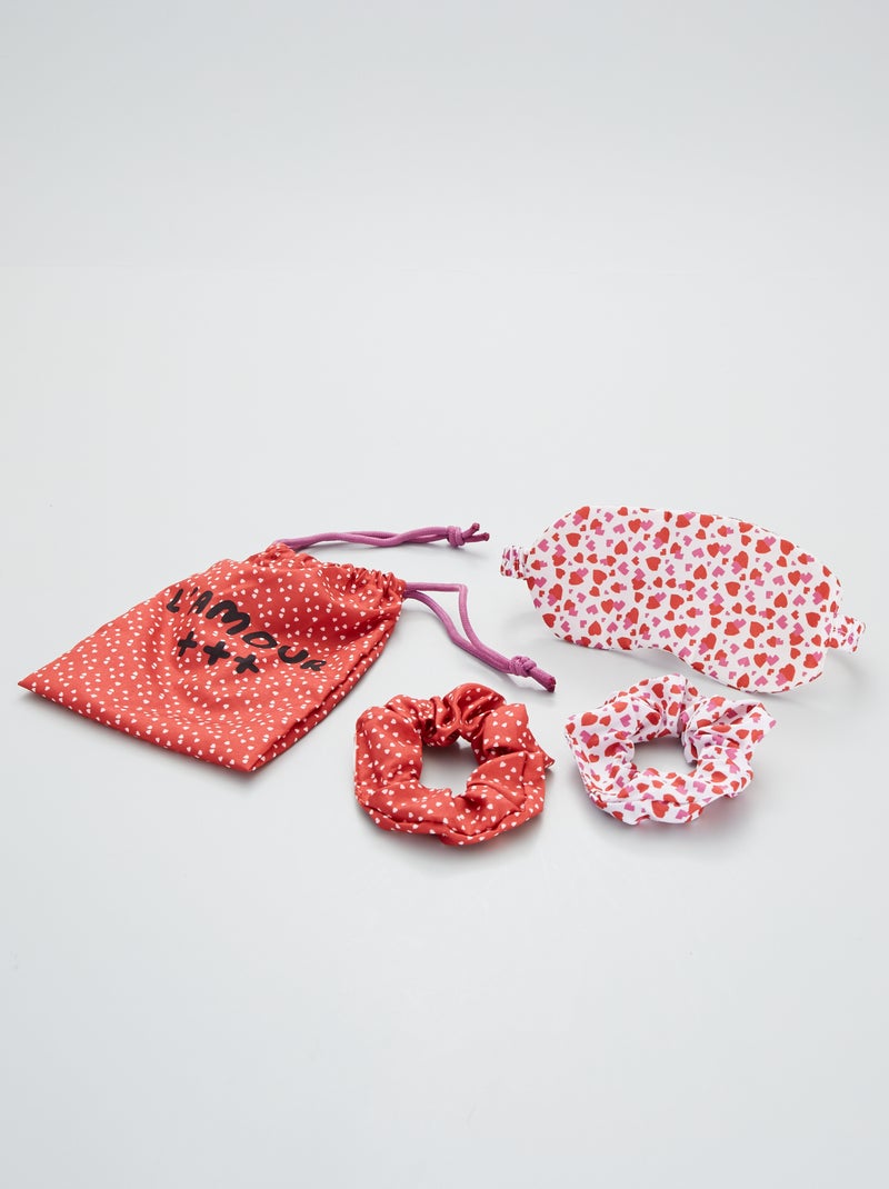 Pack de 4 piezas 'San Valentín' rojo - Kiabi