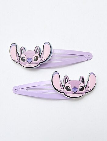 Pack de 4 pinzas + 2 gomas de pelo 'Stitch'
