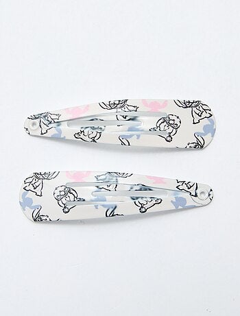 Pack de 4 pinzas + 2 gomas de pelo 'Stitch'