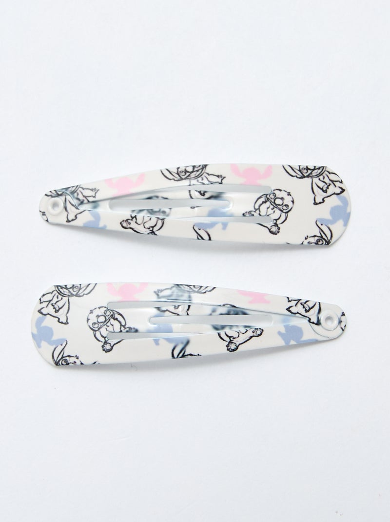 Pack de 4 pinzas + 2 gomas para el pelo 'Stitch' Azul - Kiabi