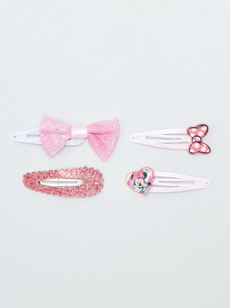 Pack de 4 pinzas clic-clac 'Minnie' ROSA - Kiabi