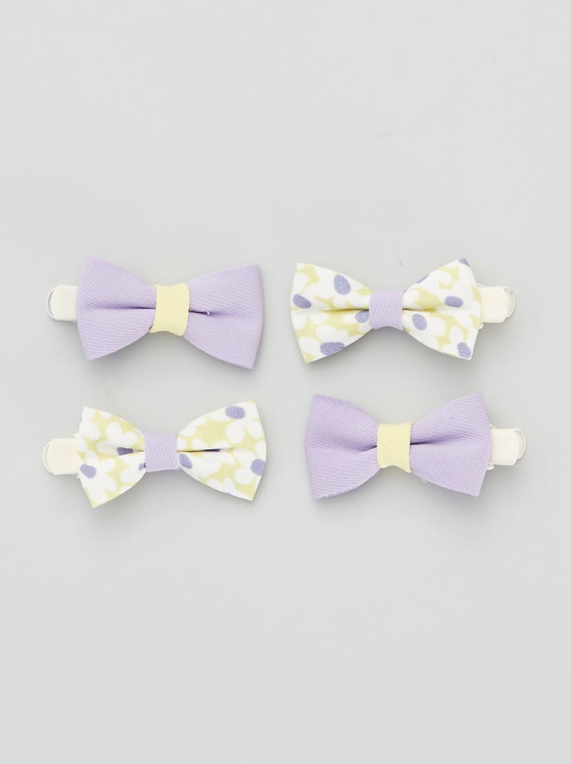 Pack de 4 pinzas con lazo multicolor - Kiabi