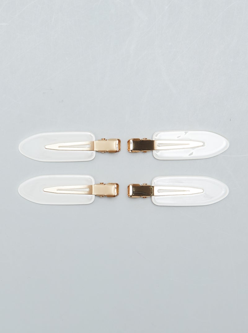 Pack de 4 pinzas de púas planas BEIGE - Kiabi
