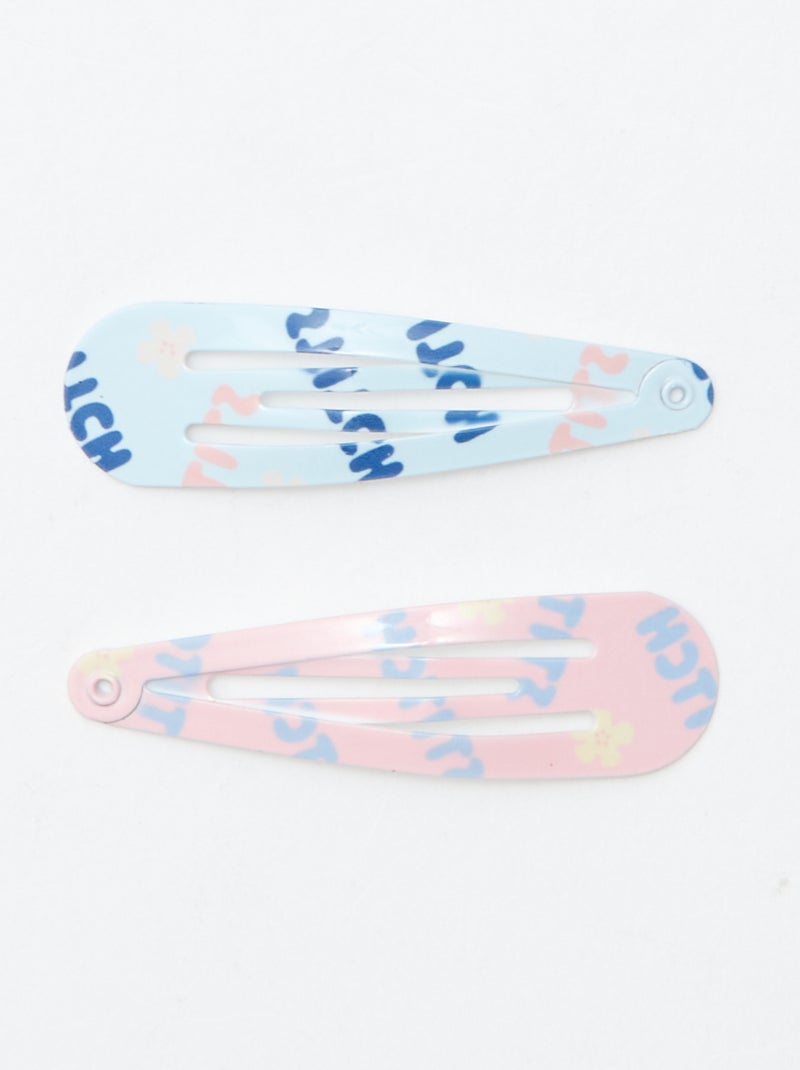 Pack de 4 pinzas 'Stitch' AZUL - Kiabi