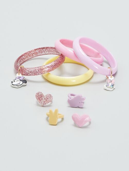 Pack de 4 pulseras + 4 anillos 'Daisy y Minnie' - Kiabi