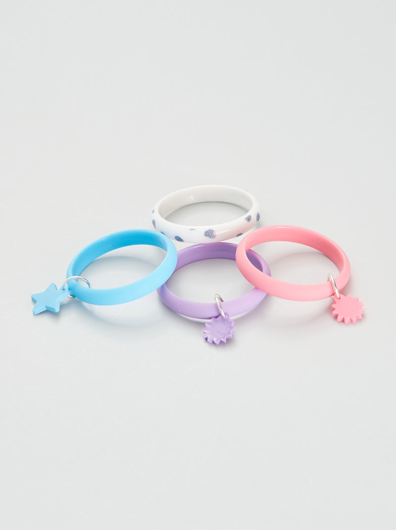Pack de 4 pulseras AZUL - Kiabi