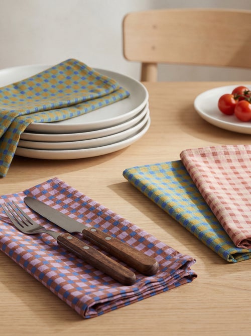 Pack de 4 servilletas de mesa 40 x 40 cm - Kiabi Home - Kiabi Pack de 4 servilletas de mesa 40 x 40 cm - Kiabi Home - Kiabi