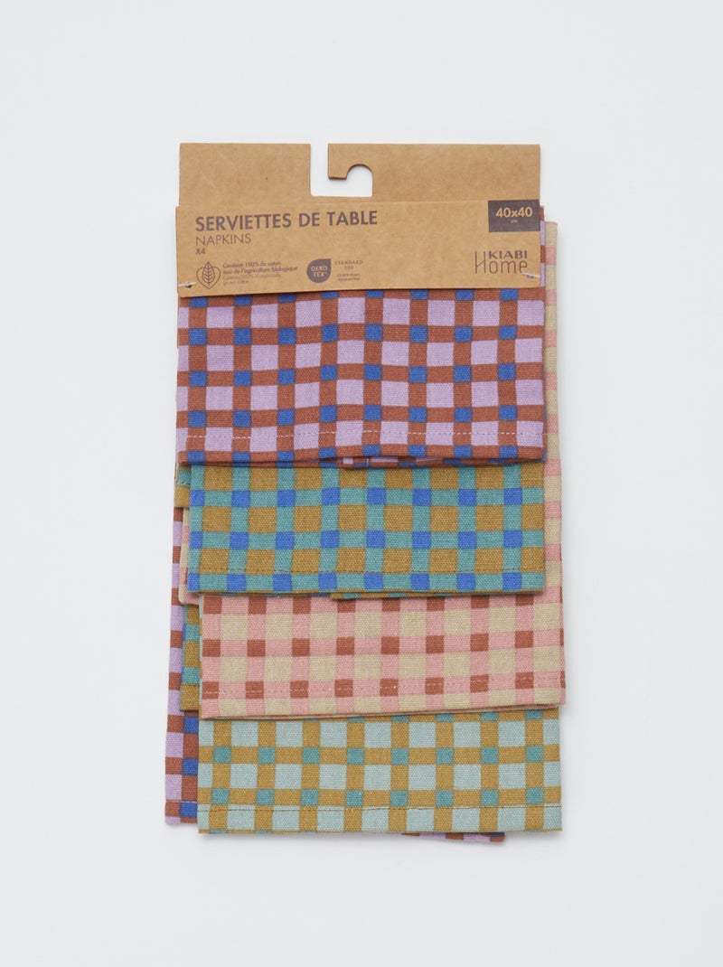 Pack de 4 servilletas de mesa 40 x 40 cm - Kiabi Home BEIGE - Kiabi