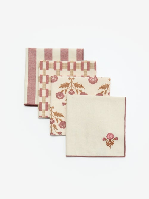 Pack de 4 servilletas de mesa 40 x 40 cm - Kiabi Pack de 4 servilletas de mesa 40 x 40 cm - Kiabi