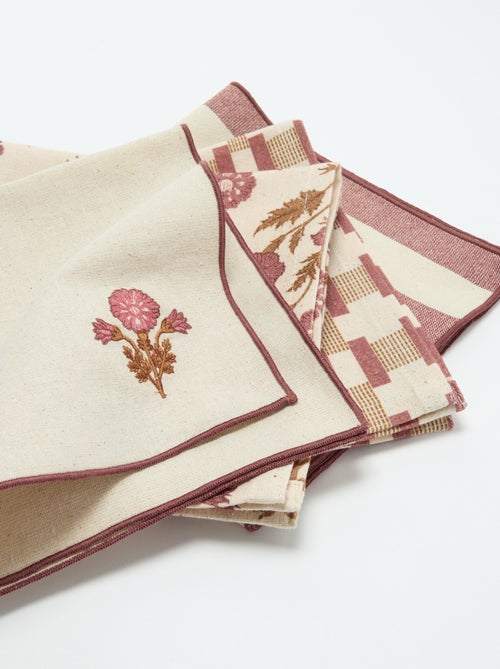 Pack de 4 servilletas de mesa 40 x 40 cm - Kiabi Pack de 4 servilletas de mesa 40 x 40 cm - Kiabi