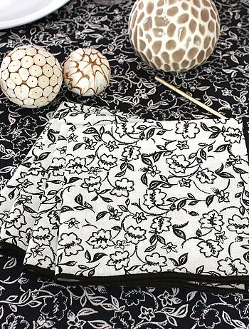 Pack de 4 servilletas de mesa con estampado floral