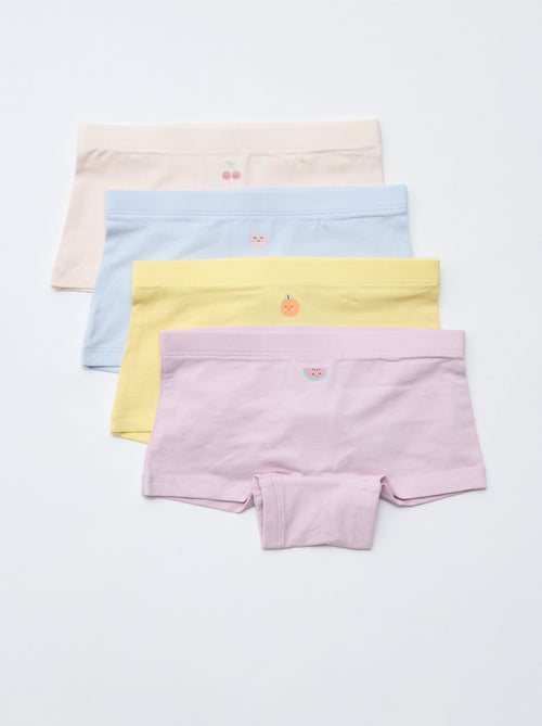 Pack de 4 shorties estampados - Kiabi