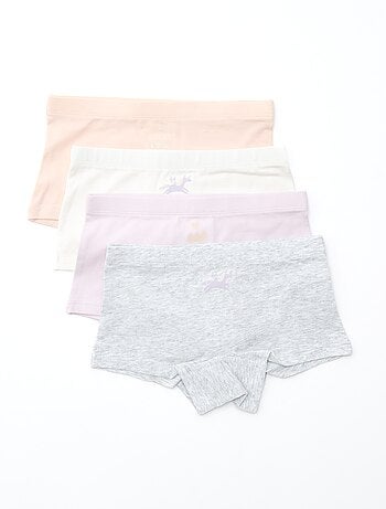 Pack de 4 shorties estampados