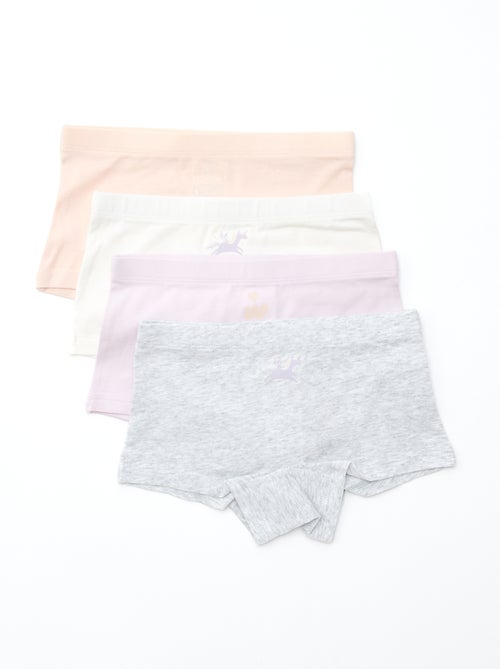 Pack de 4 shorties estampados - Kiabi
