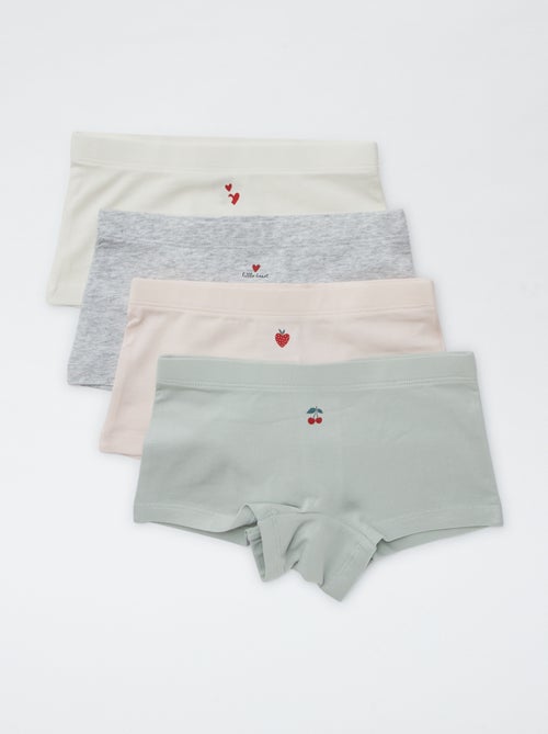 Pack de 4 shorties estampados - Kiabi