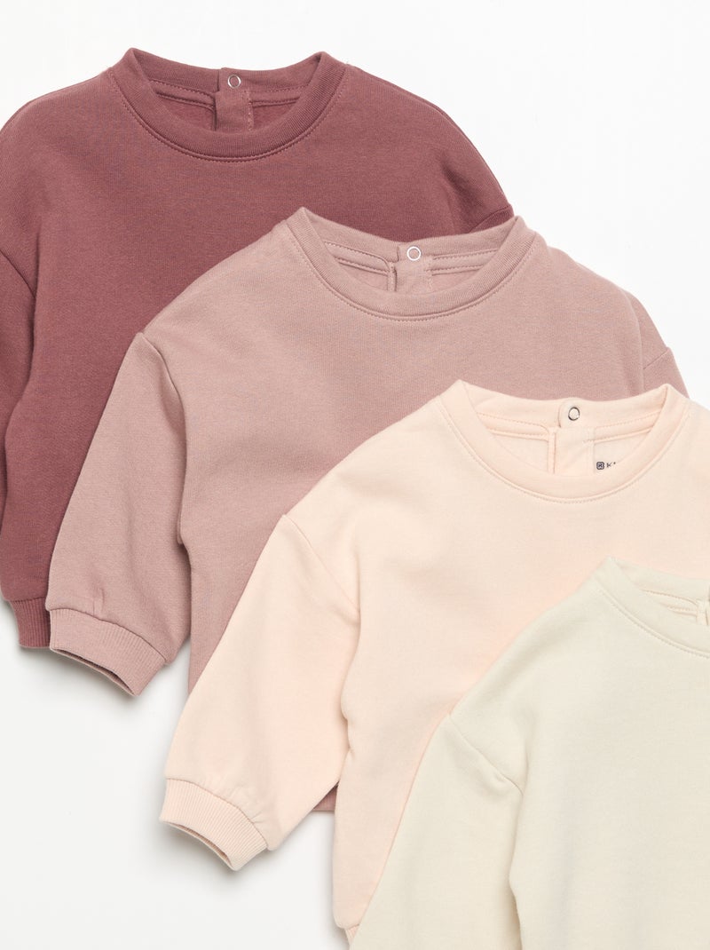Pack de 4 sudaderas oversize Rosa - Kiabi