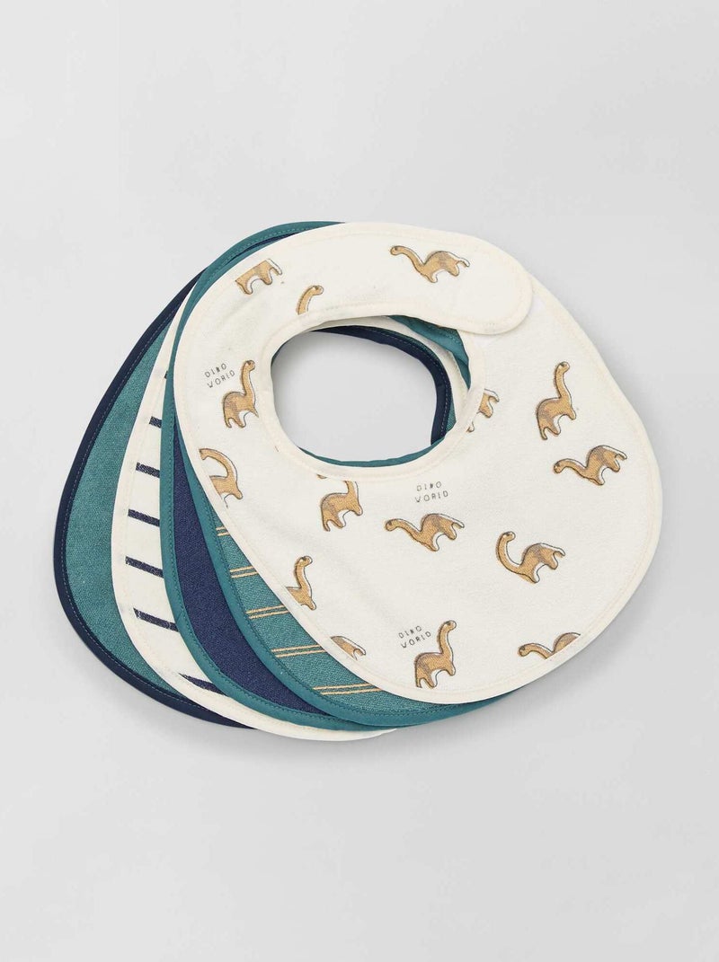 Pack de 5 baberos de rizo BLANCO - Kiabi