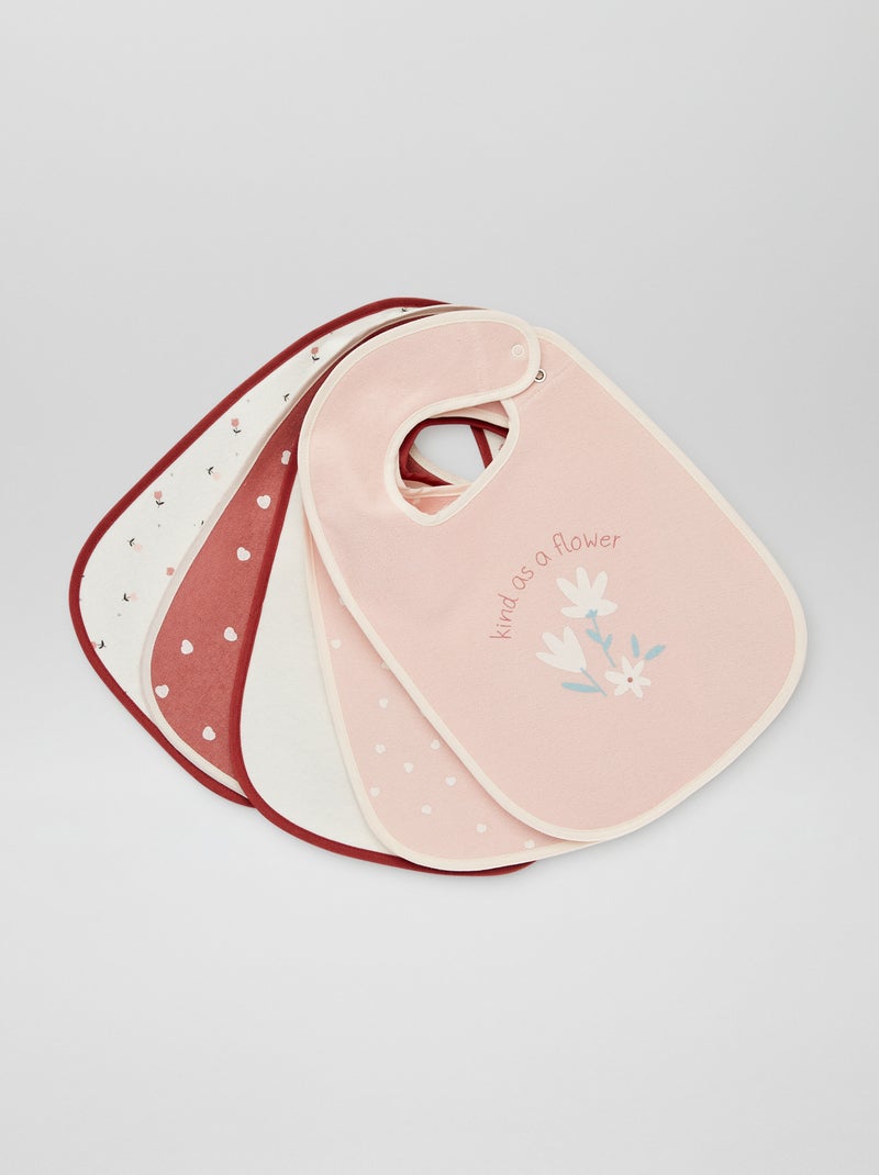Pack de 5 baberos de rizo ROSA - Kiabi