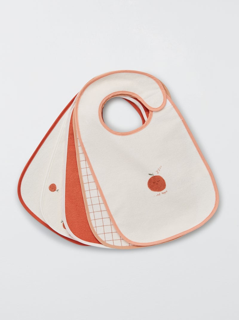 Pack de 5 baberos estampados BEIGE - Kiabi