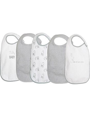 Pack de 5 baberos para diversificación alimentaria