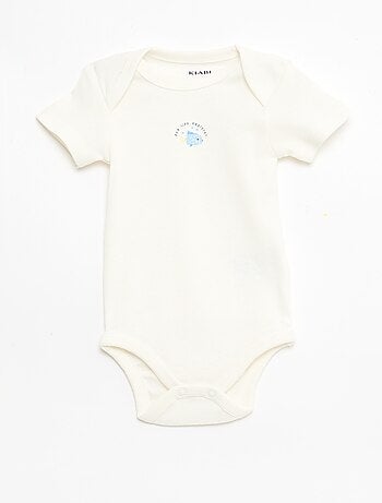 Pack de 5 bodies de manga corta en algodón