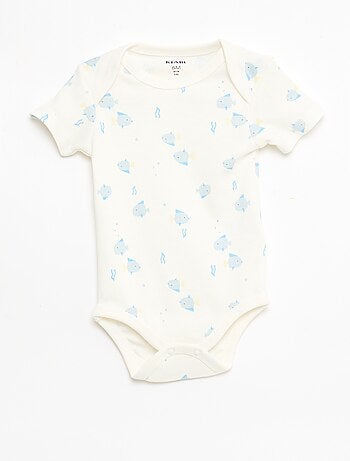 Pack de 5 bodies de manga corta en algodón