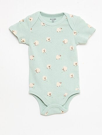 Pack de 5 bodies de manga corta en algodón