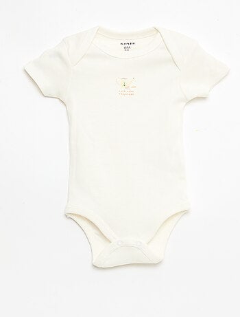 Pack de 5 bodies de manga corta en algodón