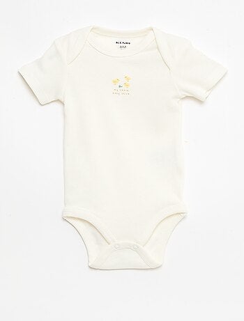 Pack de 5 bodies de manga corta en algodón