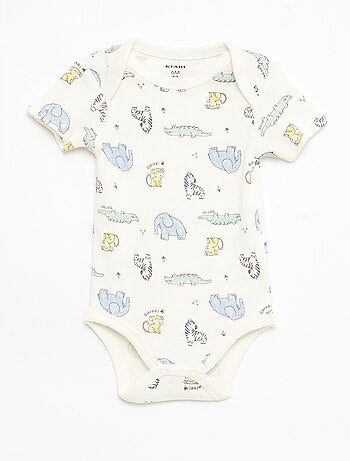 Pack de 5 bodies de manga corta en algodón