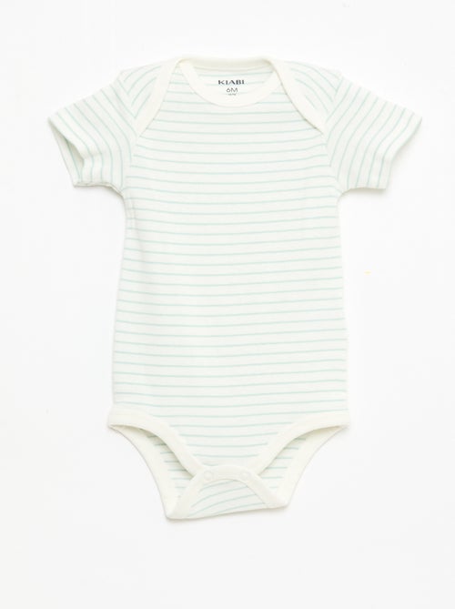 Pack de 5 bodies de manga corta en algodón - Kiabi