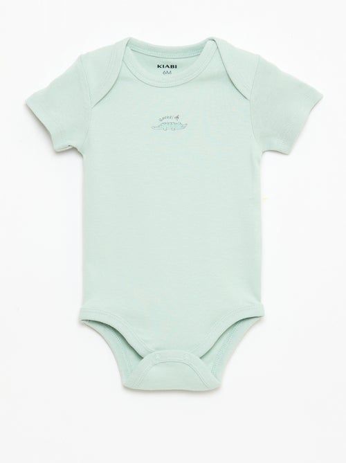 Pack de 5 bodies de manga corta en algodón - Kiabi