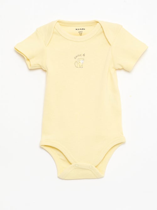 Pack de 5 bodies de manga corta en algodón - Kiabi