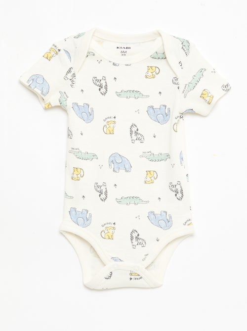 Pack de 5 bodies de manga corta en algodón - Kiabi
