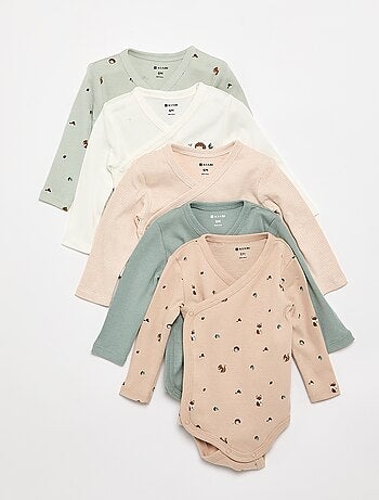 Pack de 5 bodies estampados de algodón
