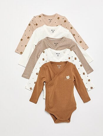 Pack de 5 bodies estampados de algodón