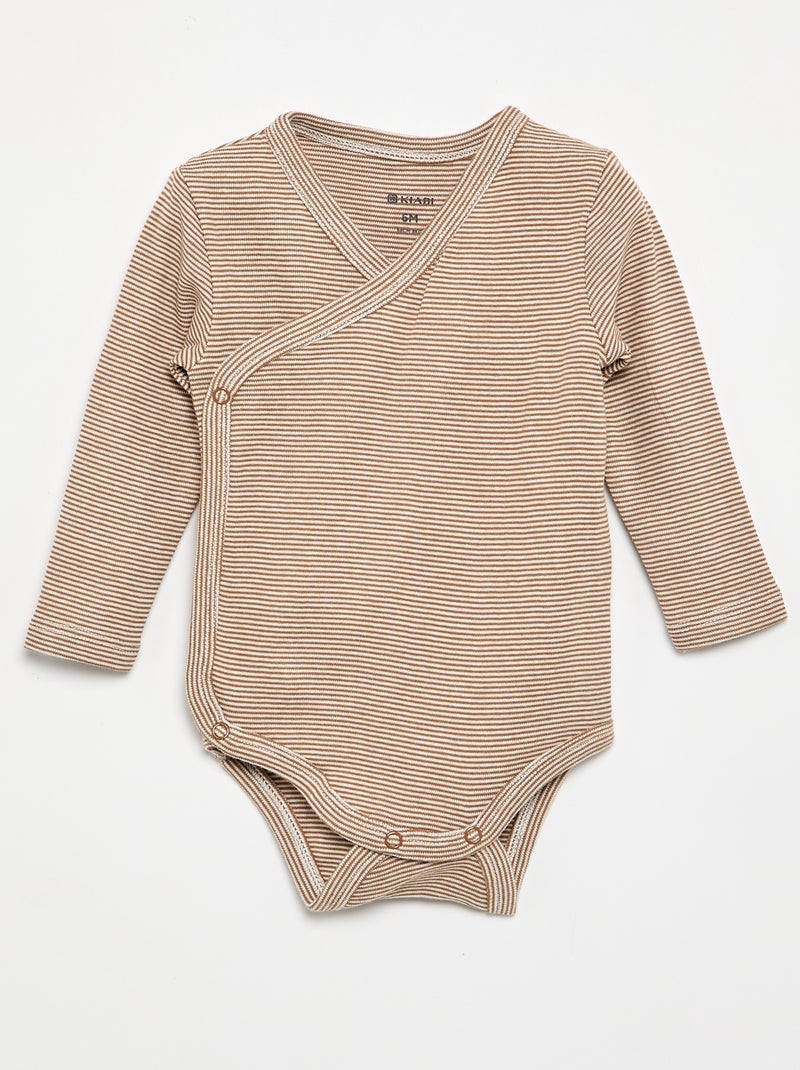 Pack de 5 bodies estampados de algodón Marron - Kiabi