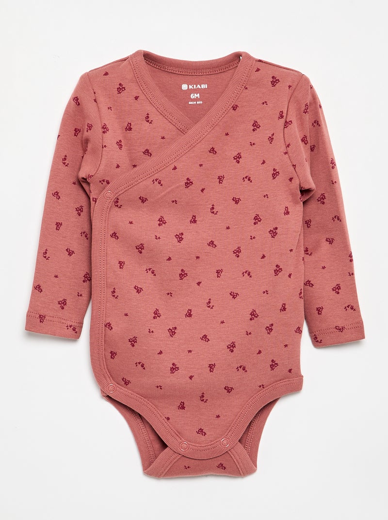 Pack de 5 bodies estampados de algodón Rosa - Kiabi