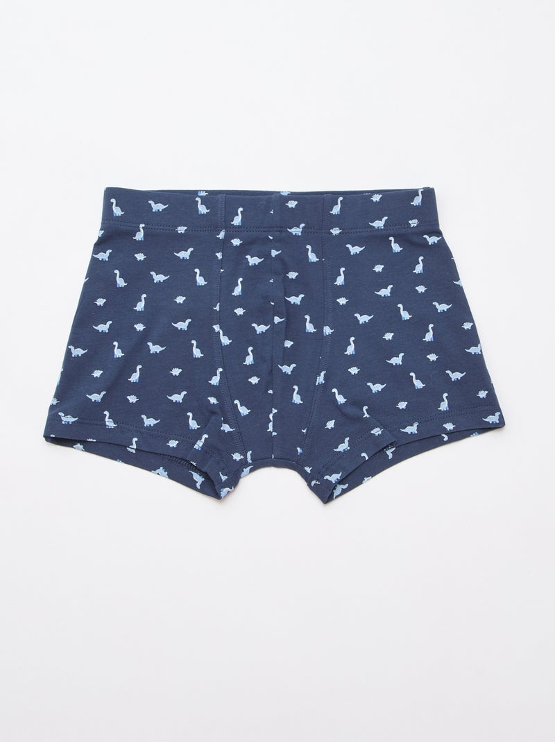 Pack de 5 bóxers estampados Azul - Kiabi