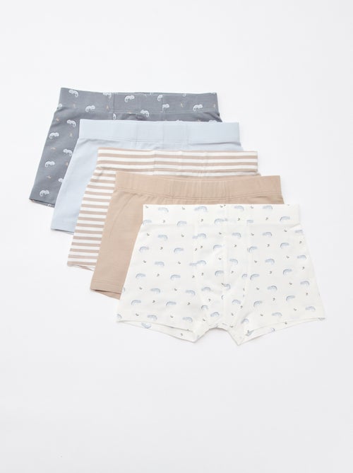 Pack de 5 bóxers estampados - Kiabi