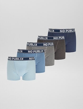 Pack de 5 bóxers lisos 'No Publik'