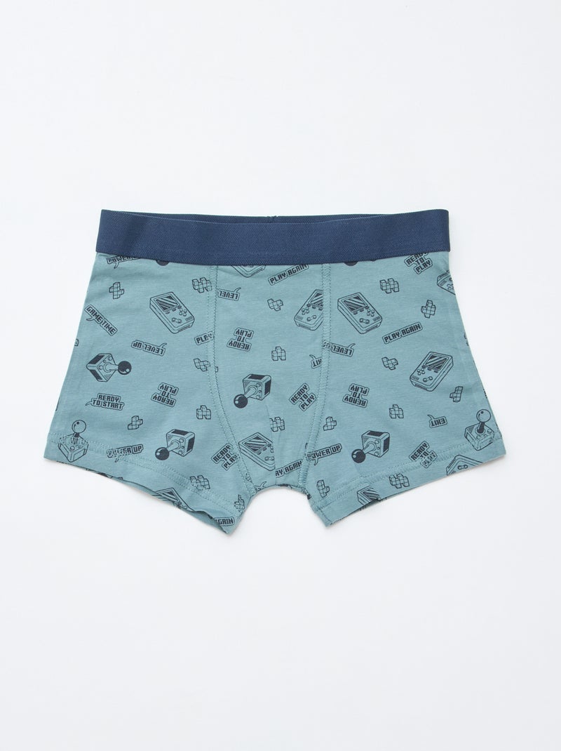 Pack de 5 boxers lisos y estampados Gris - Kiabi