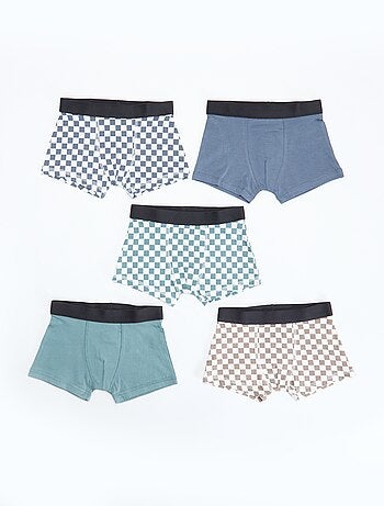 Pack de 5 boxers lisos y estampados