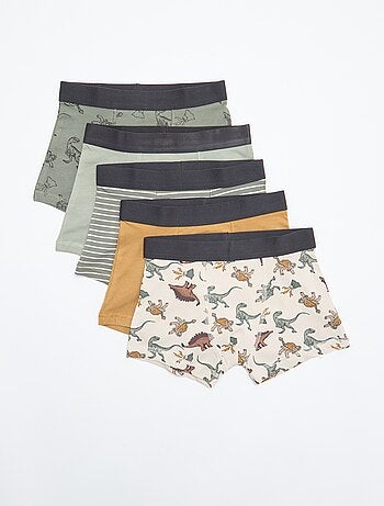 Pack de 5 boxers lisos y estampados