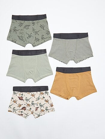Pack de 5 boxers lisos y estampados