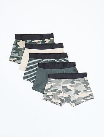 Pack de 5 boxers lisos y estampados